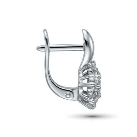 Серьги из белого золота с бриллиантами