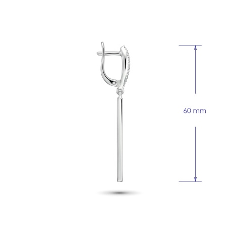 Серьги из белого золота с бриллиантами