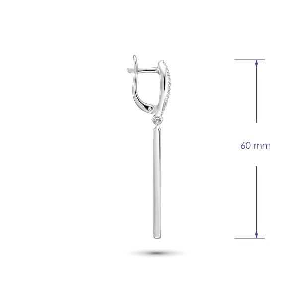 Серьги из белого золота с бриллиантами