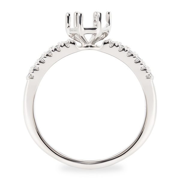 Кольцо из белого золота с бриллиантами