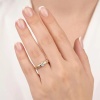 Кольцо из желтого золота с эмалью и бриллиантом