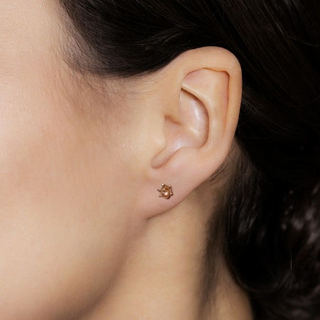 Серьги из красного золота