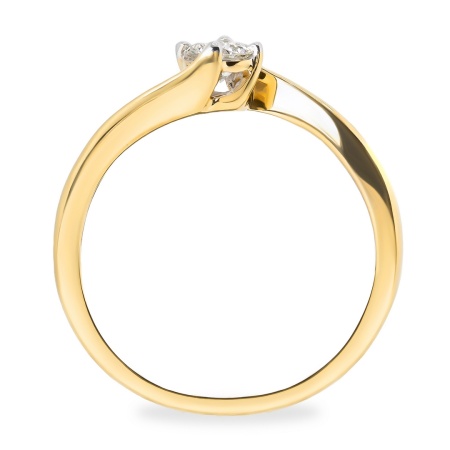 Кольцо из желтого золота с бриллиантом