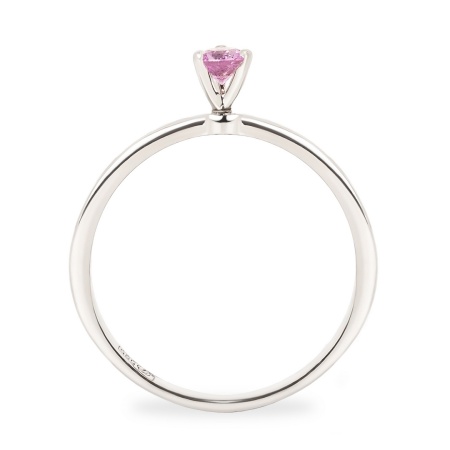 Кольцо из белого золота с сапфиром и бриллиантами