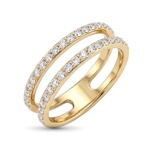 Кольцо из желтого золота с бриллиантами