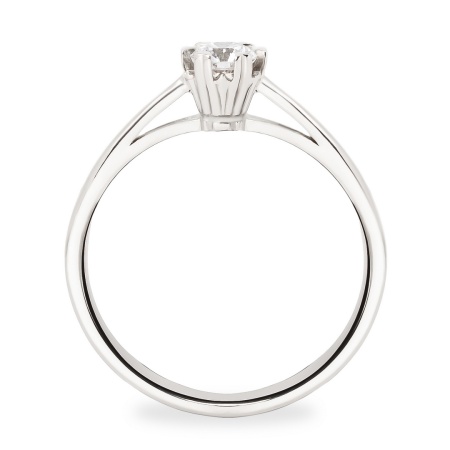 Кольцо из белого золота с бриллиантом