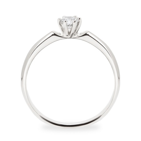 Кольцо из белого золота с бриллиантом