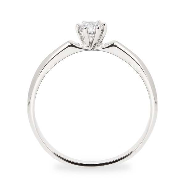 Кольцо из белого золота с бриллиантом