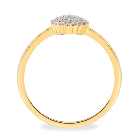 Кольцо из желтого золота с бриллиантами