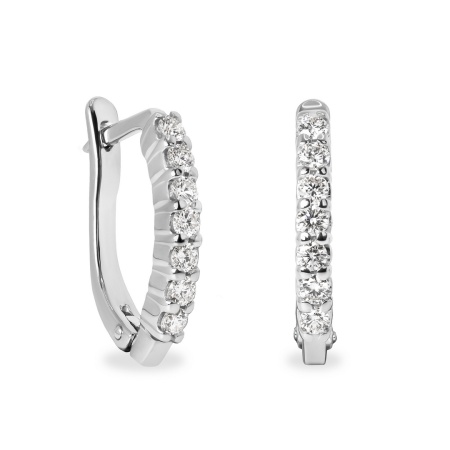 Серьги из белого золота с бриллиантами