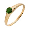 Кольцо из красного золота с хромдиопсидом