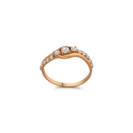 Кольцо из желтого золота с бриллиантами