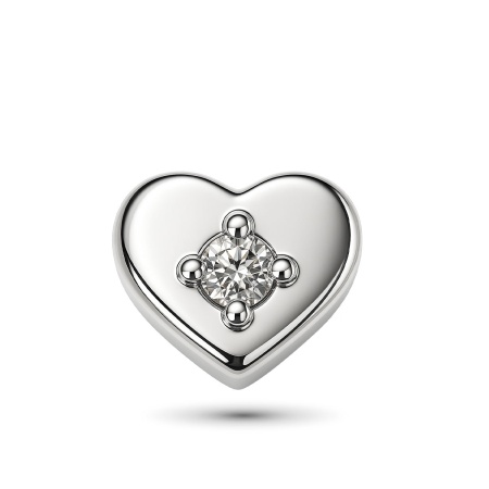 Подвеска из белого золота с бриллиантом