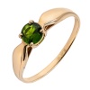 Кольцо из красного золота с хромдиопсидом