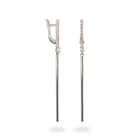 Серьги из белого золота с бриллиантами