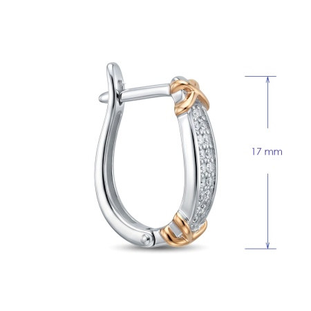 Серьги из комбинированного золота с бриллиантами