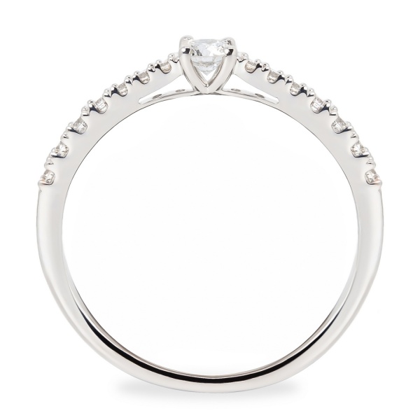 Кольцо из белого золота с бриллиантами