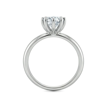 Кольцо из белого золота с бриллиантом