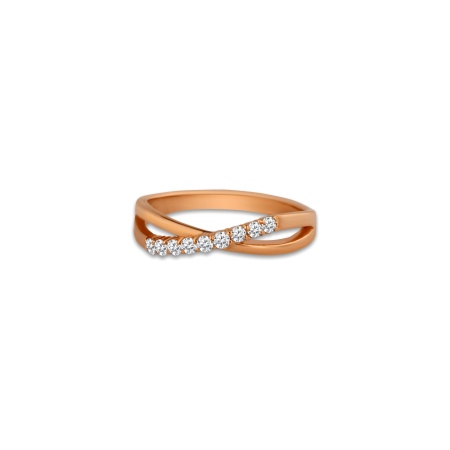 Кольцо из красного золота с бриллиантами