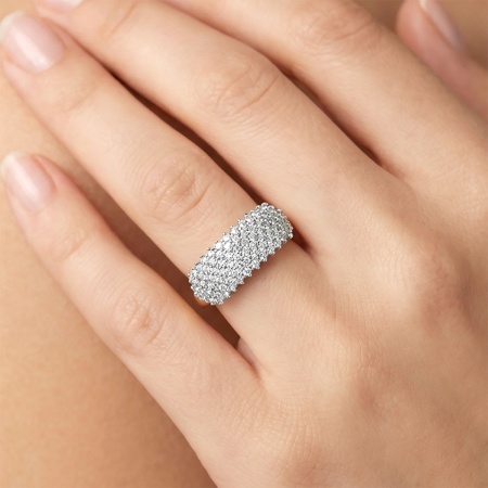 Кольцо из комбинированного золота с бриллиантами