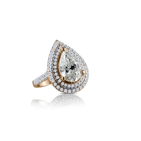 Кольцо из желтого золота с бриллиантами