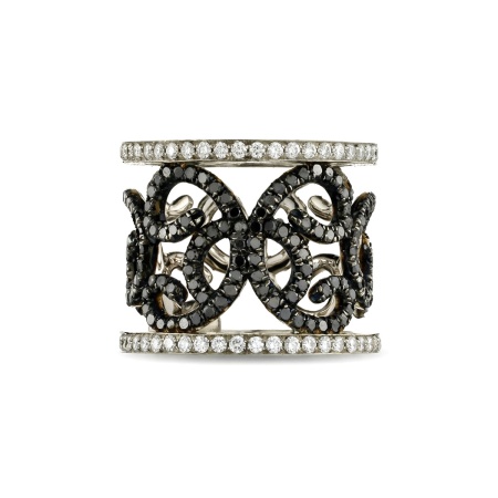 Кольцо из комбинированного золота с бриллиантами