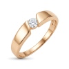 Кольцо из красного золота с бриллиантом