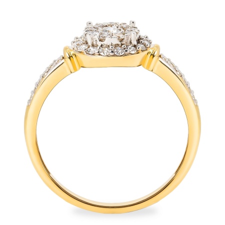 Кольцо из желтого золота с бриллиантами