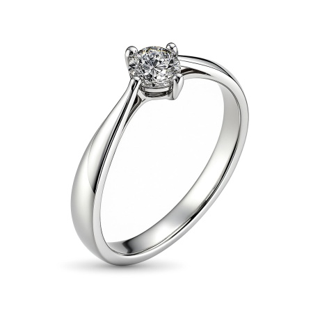 Кольцо из белого золота с бриллиантом