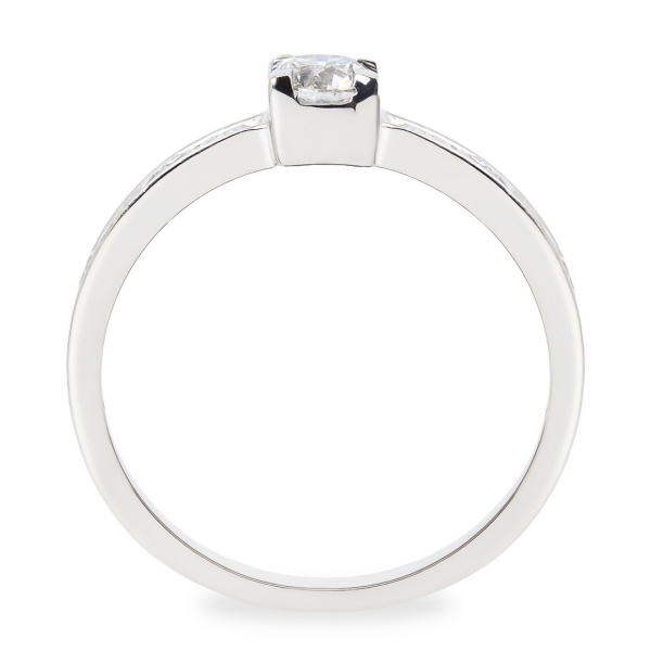 Кольцо из белого золота с бриллиантами