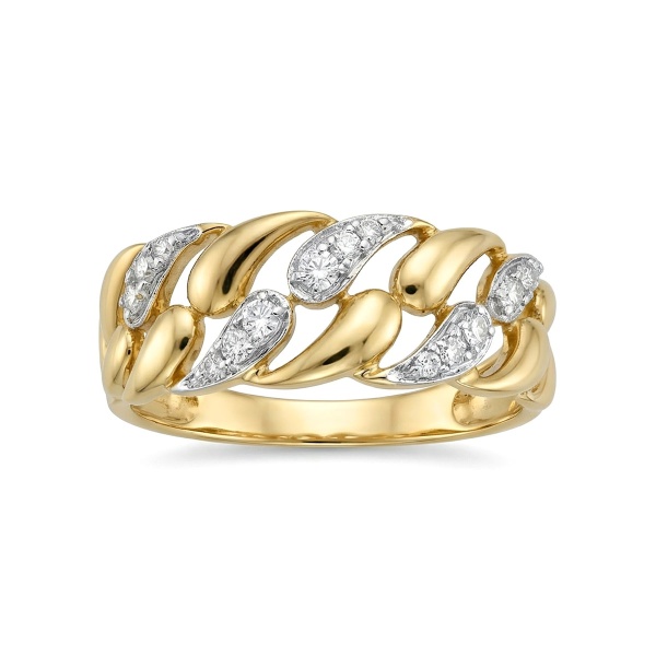 Кольцо из желтого золота с бриллиантами