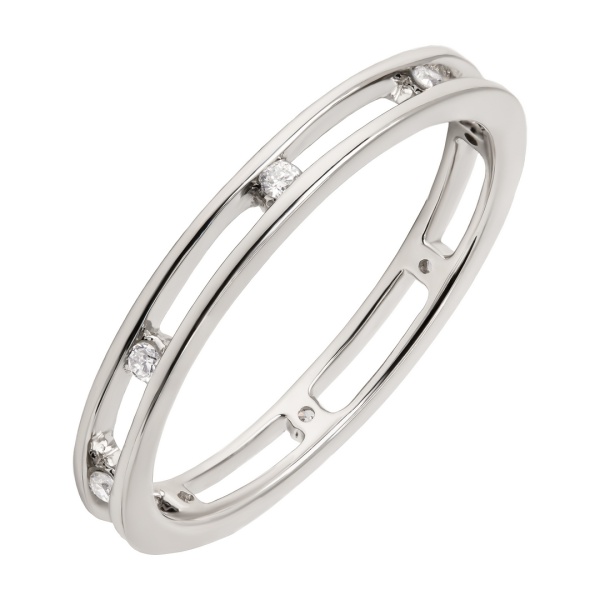 Кольцо из белого золота с бриллиантами