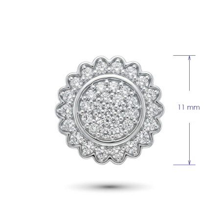 Подвеска из серебра с бриллиантами