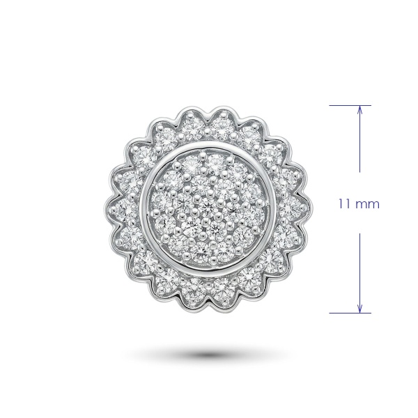 Подвеска из белого серебра с бриллиантами