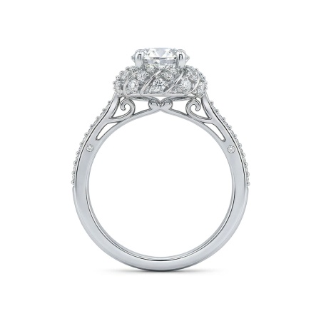 Кольцо из белого золота с бриллиантами