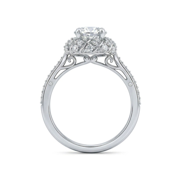 Кольцо из белого золота с бриллиантами