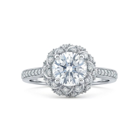 Кольцо из белого золота с бриллиантами