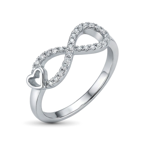 Кольцо из серебра с бриллиантами