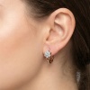 Серьги из комбинированного золота с бриллиантами