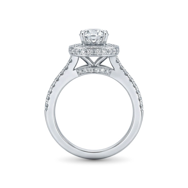 Кольцо из белого золота с бриллиантами