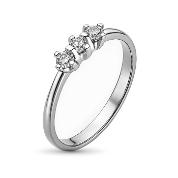 Кольцо из белого золота с бриллиантами