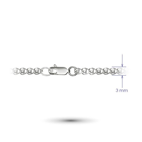 Цепь из белого золота