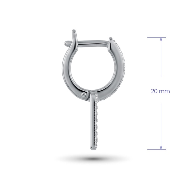 Серьги из родированного золота с бриллиантами