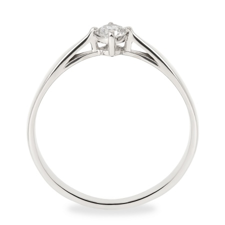 Кольцо из белого золота с бриллиантом