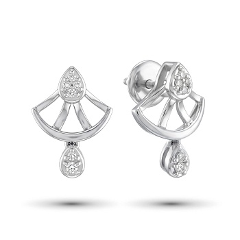 Серьги из платины с бриллиантами