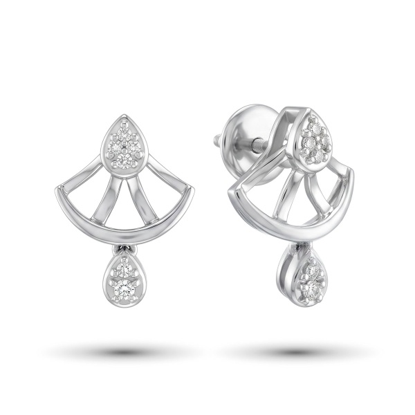 Серьги из платины с бриллиантами