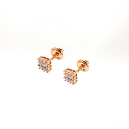 Серьги из красного золота с бриллиантами