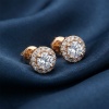Серьги из красного золота с бриллиантами
