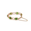 Браслет из желтого золота с хромдиопсидом и бриллиантами