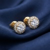 Серьги из желтого золота с бриллиантами
